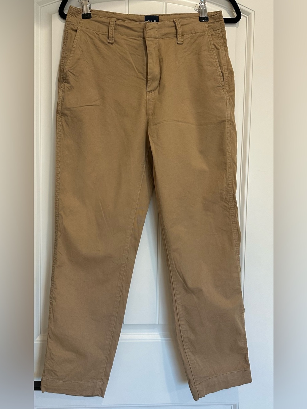 GAP Women's Khaki Chino Pants Size 4 Straight Leg Beige, Ankle, Work, Casual